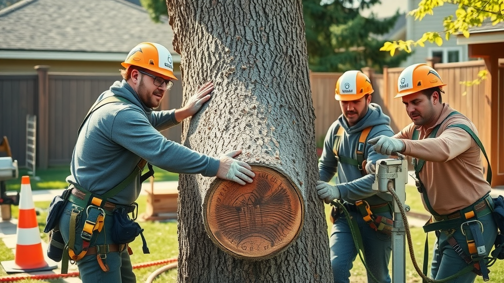 Professional tree removal team Denver stump grinding and cleanup