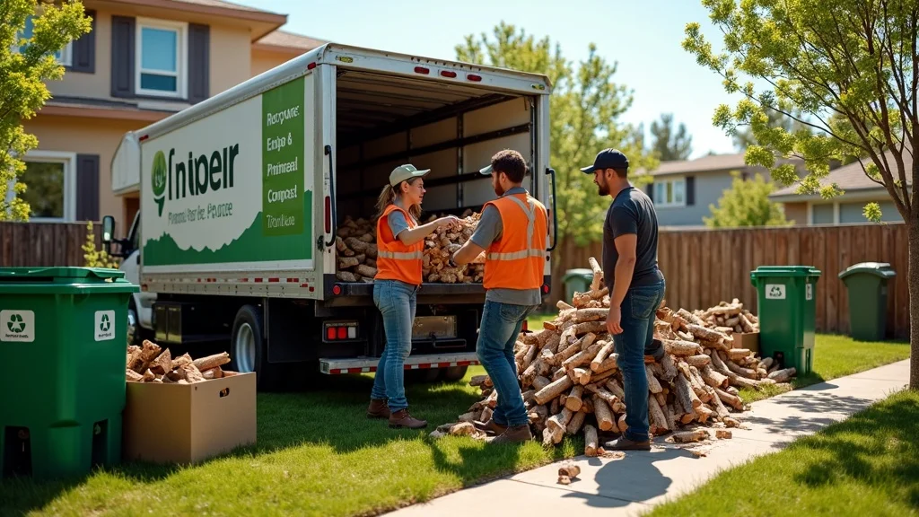 eco-friendly tree removal team recycling wood and planting in Denver